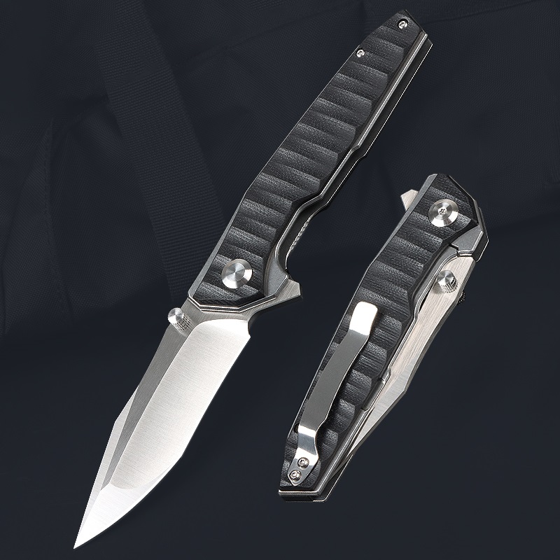 FD028 Two Colors No Logo Fast Opening G10 Handle Folding Knife UD408775